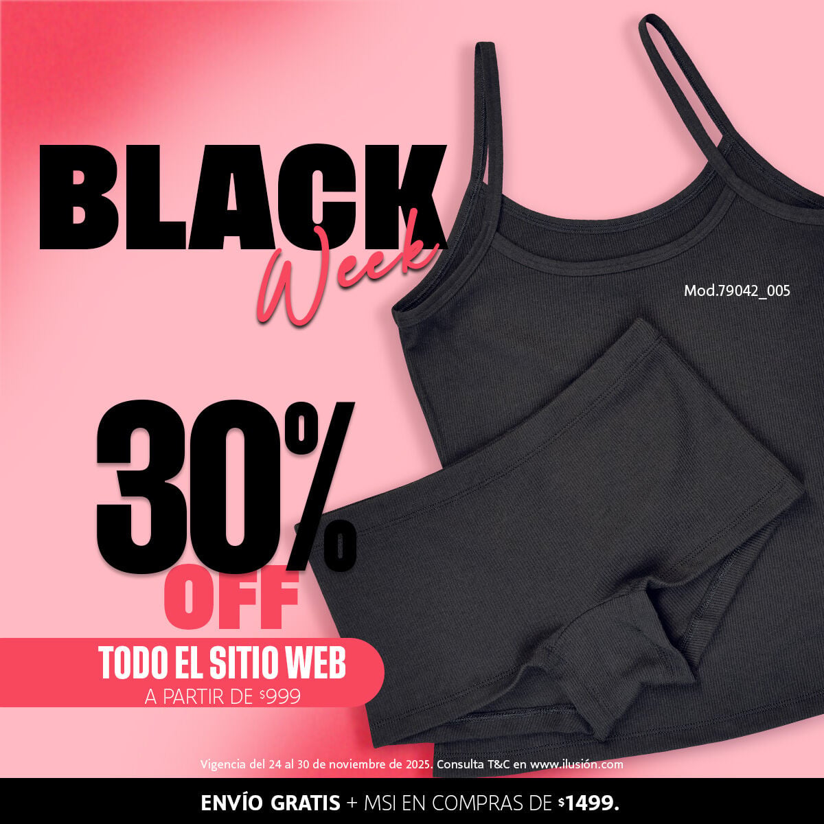 Ropa interior descuentos Black Friday en Ilusi&oacute;n