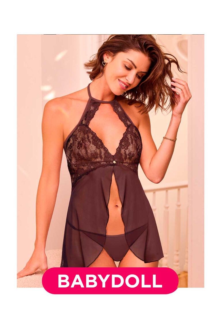 babydoll de encaje con descuentos en ropa interior por Hot Fashion en Ilusi&oacute;n