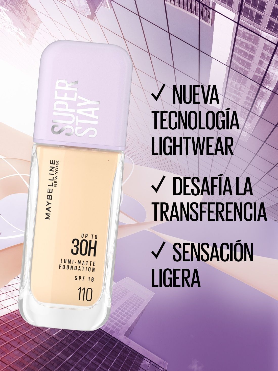 Maybelline maquillaje líquido super stay lumi matte 22024