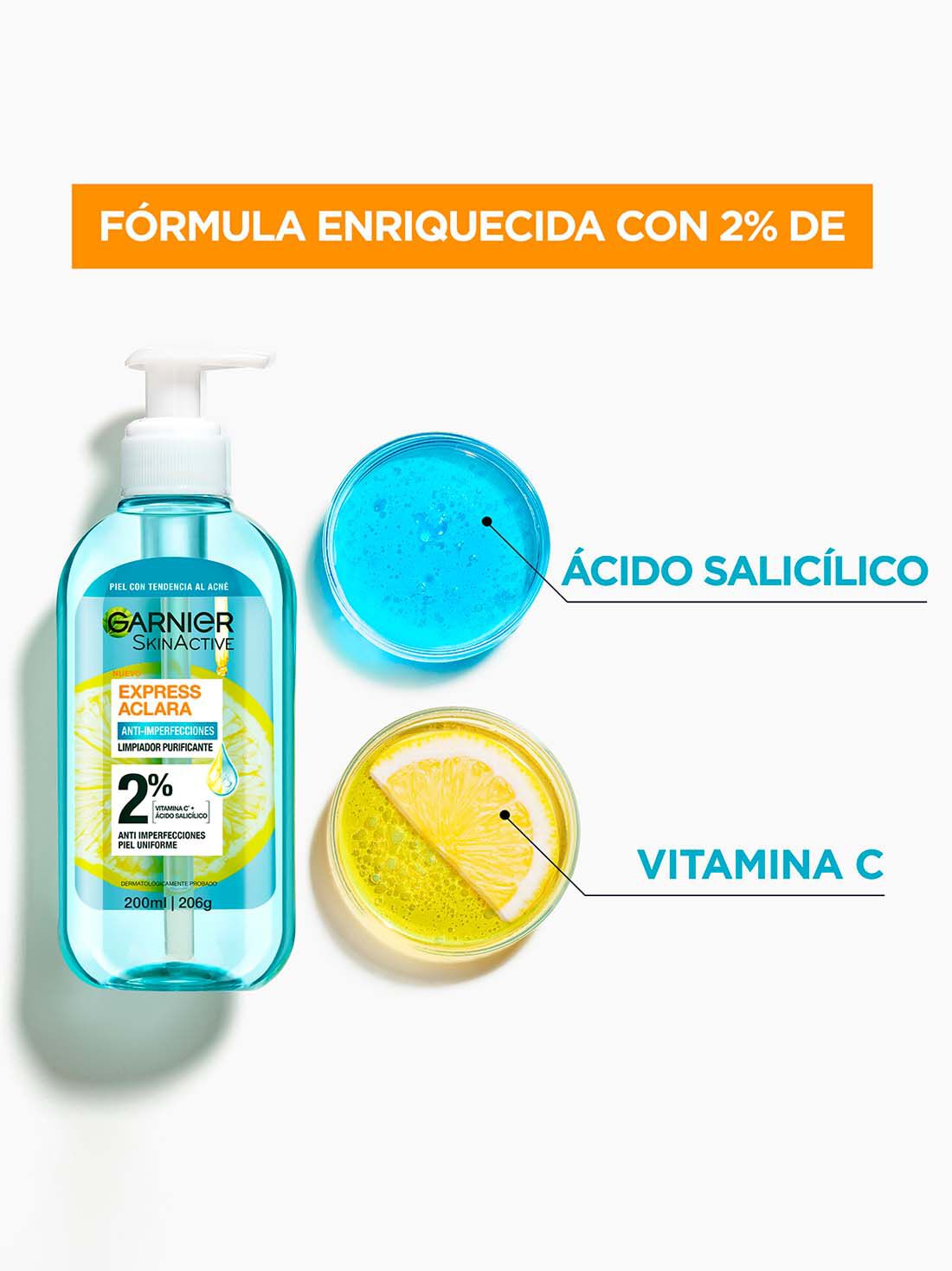 Garnier gel limpiador EA anti acne  25017