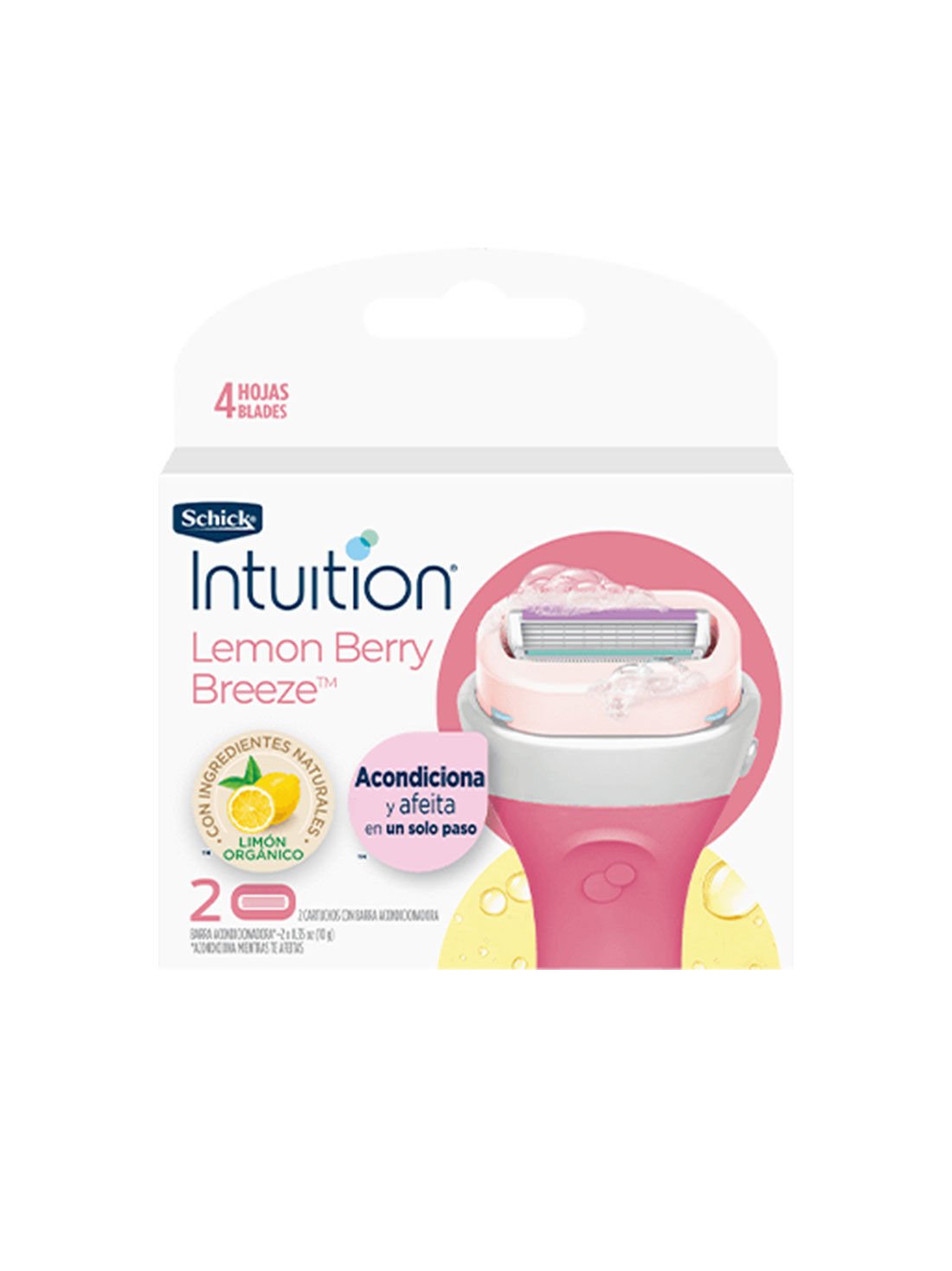 Schick cartuchos intuition lemon X2 25047