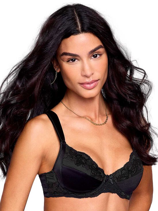 Bra Demi con Encaje, Tirantes Anchos y Soporte Suave