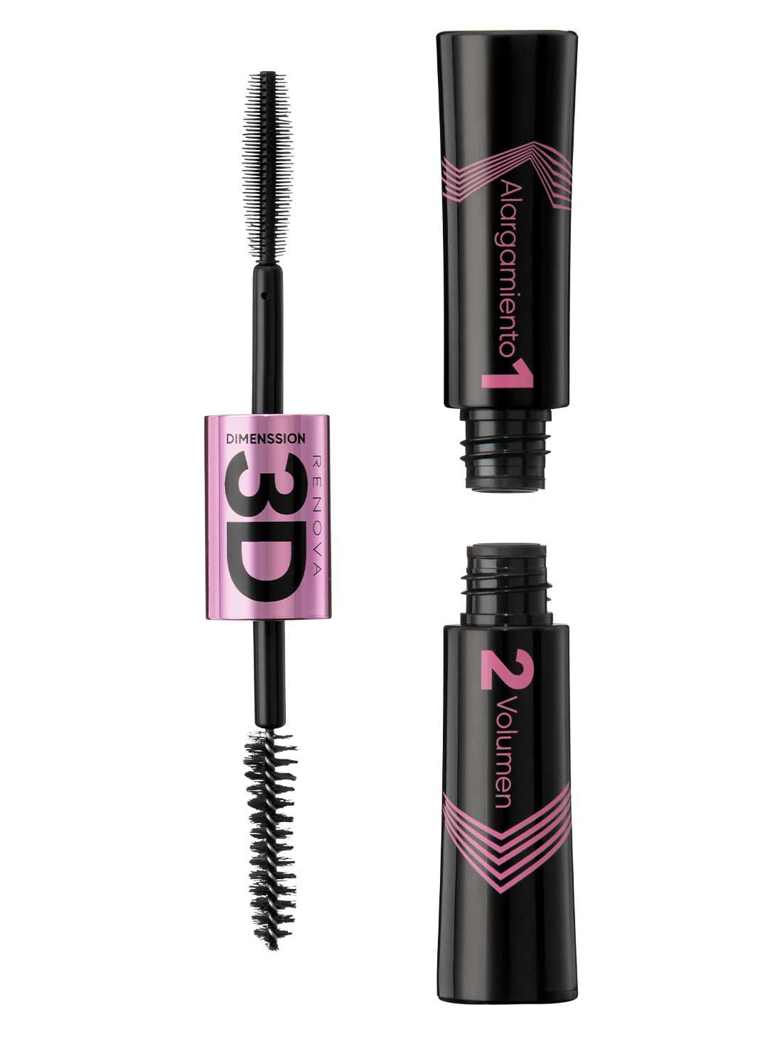 Renova mascara de pestañas dimenssion 3D 21033, NEGRO Renova mascara de pestañas dimenssion 3D 21033