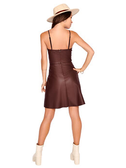 Vestido de vinipiel 82030