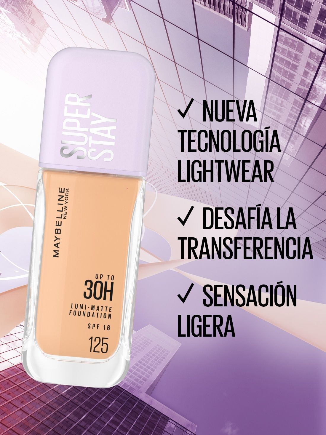 Maybelline maquillaje líquido super stay lumi matte 22024
