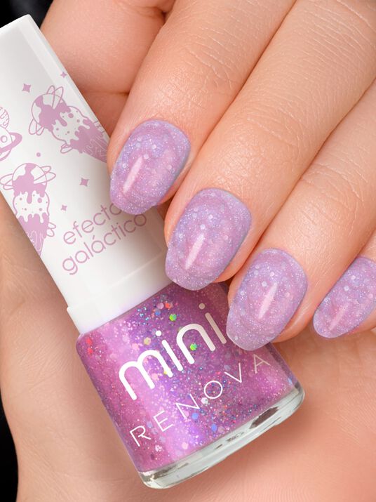 Renova esmalte mini  23014, ROSA CON GLITTER, hi-res