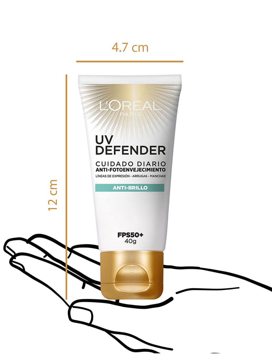 L'Or&eacute;al Paris protector UV defender FPS 50+ anti brillo sin color  35321