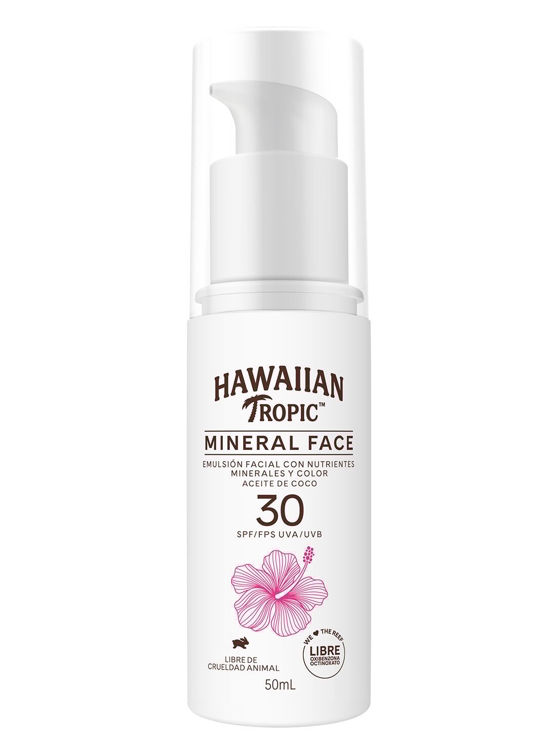Hawaiian Tropic loción facial mineral face FPS 30+ 27039