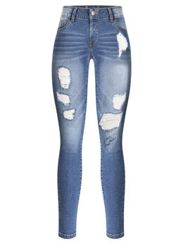Jeans con detalle desgastado 45226