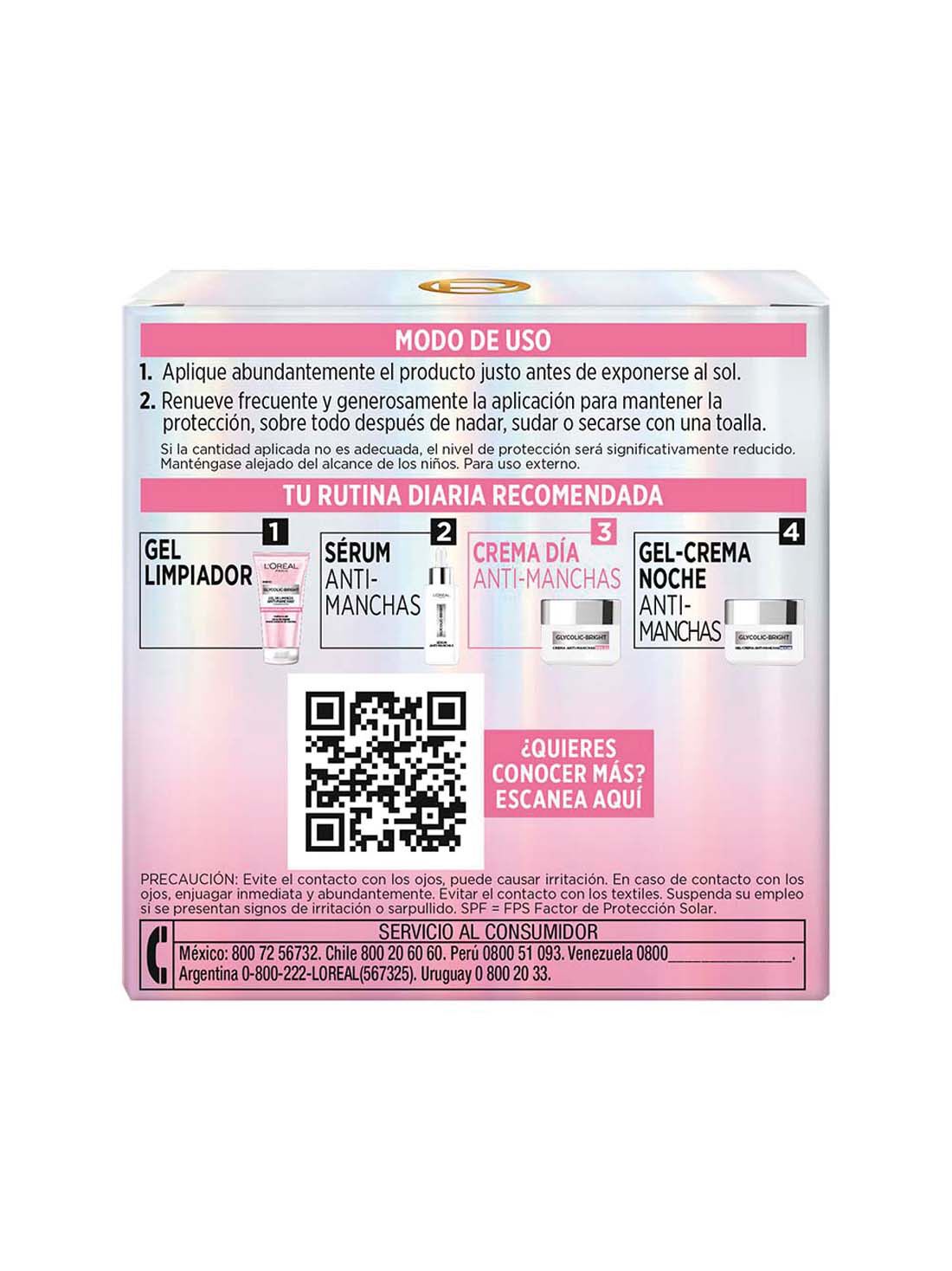 L'Oréal Paris crema día glycolic bright 27065