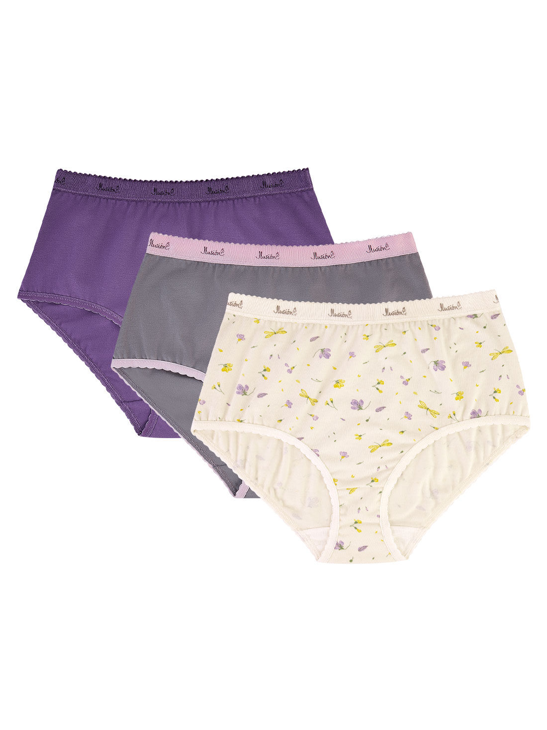 Paquete de 3 panties con resorte 31344 Ilusion