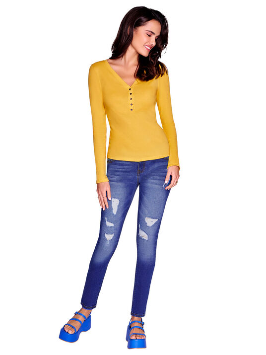 Blusa 43860, MOSTAZA, hi-res