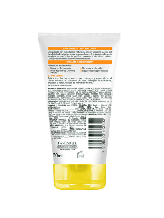 Garnier gel limpiador express aclara 35312