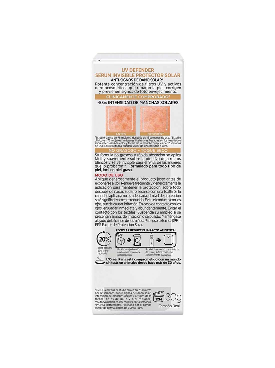 L'Or&eacute;al Paris s&eacute;rum invisible UV defender  27063