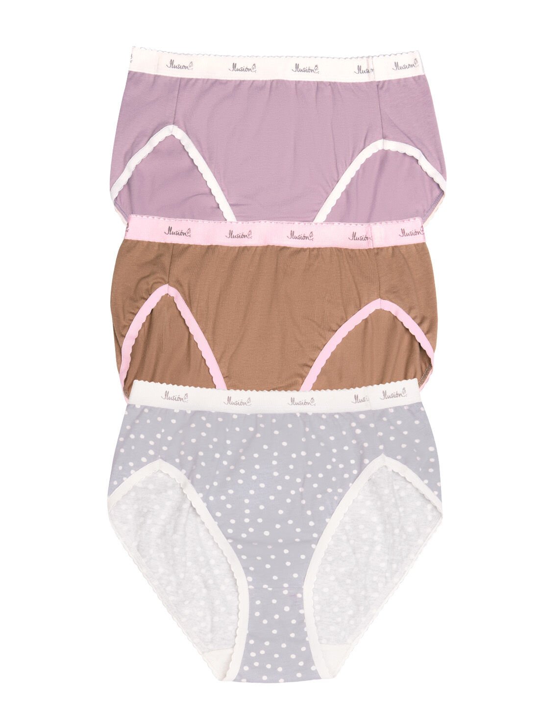 Paquete de 3 panties corte franc&eacute;s 31343
