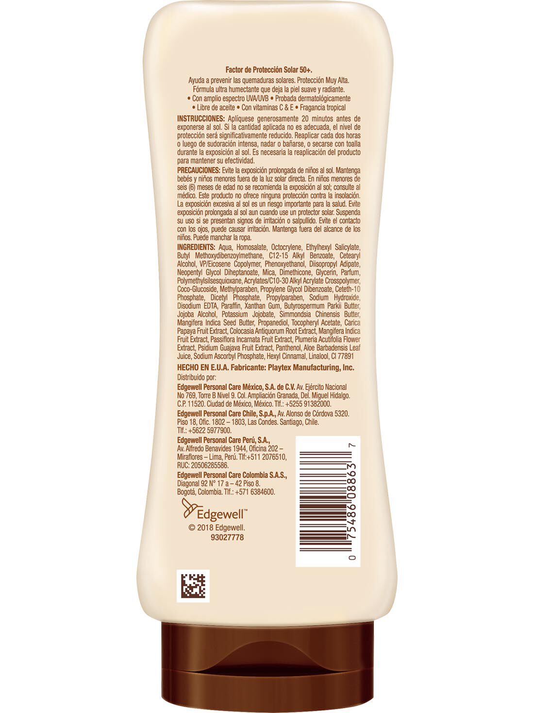 Hawaiian tropic loci&oacute;n sheer touch ultra FPS 50+ 27024
