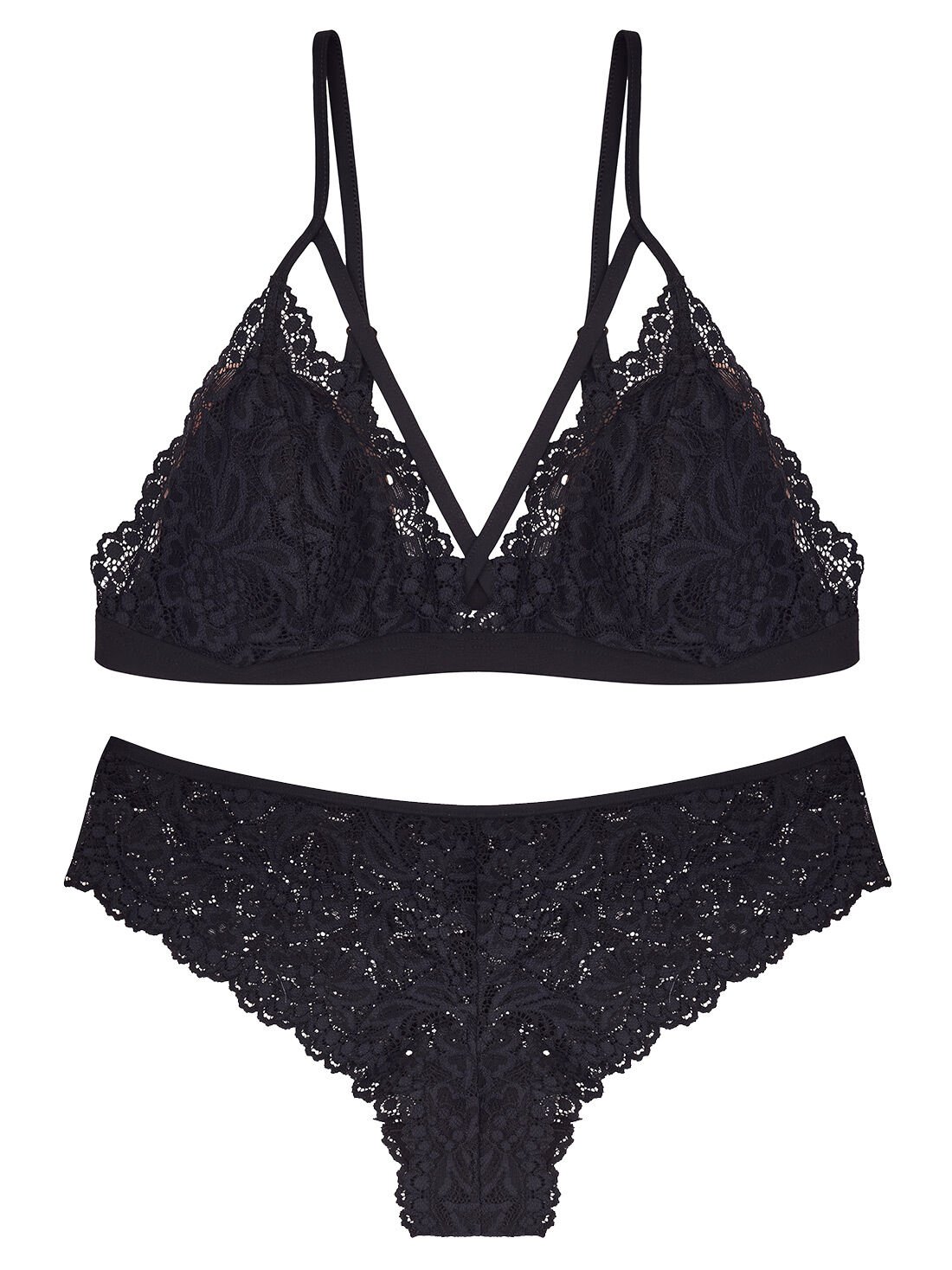 Conjunto de bralette y panty 93015