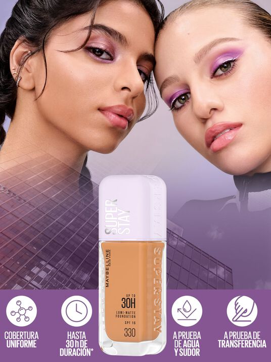 Maybelline maquillaje l&iacute;quido super stay lumi matte 22024, 330 AS X, hi-res