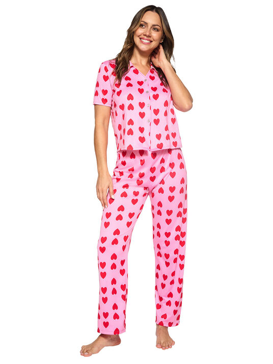 Set pijama larga 77199, CORAZONES XXXV, hi-res