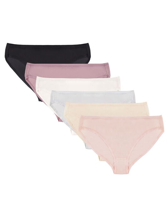 Paquete de 6 panties corte franc&eacute;s 79027, NATURAL, hi-res