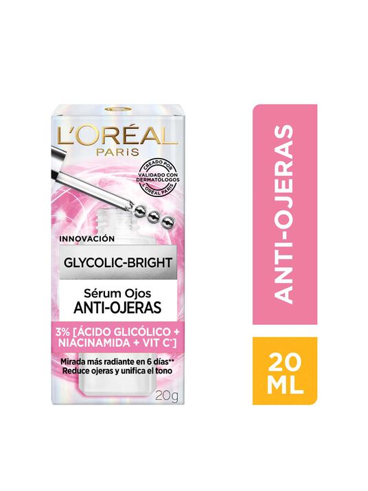 L&rsquo;or&eacute;al Paris s&eacute;rum de ojos glycolic-bright 24011