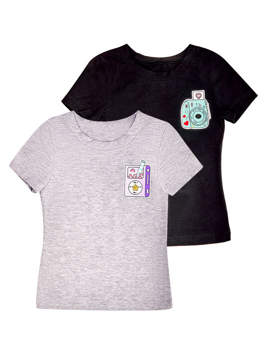 Paquete de 2 playeras 19000, NEGRO, hi-res