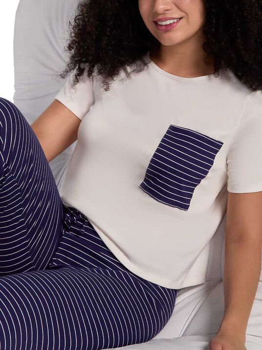 Set pijama 77224, BLANCO/AZUL III, hi-res