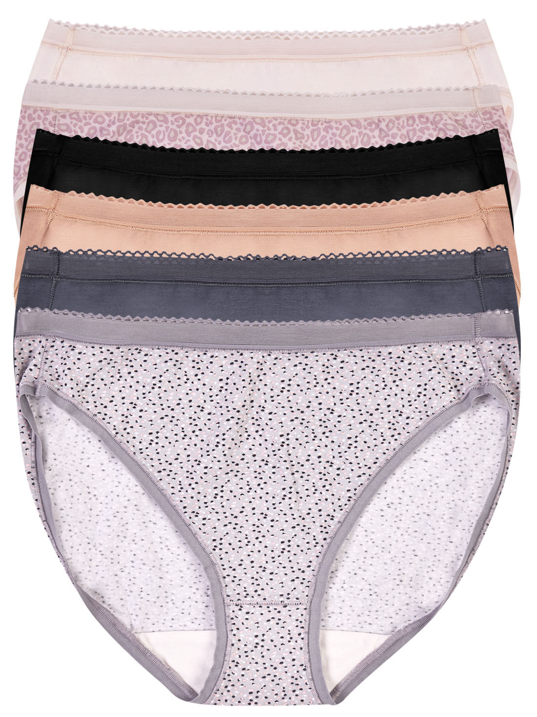 Paquete de 6 panties corte franc s 79001 Algod n Ilusion