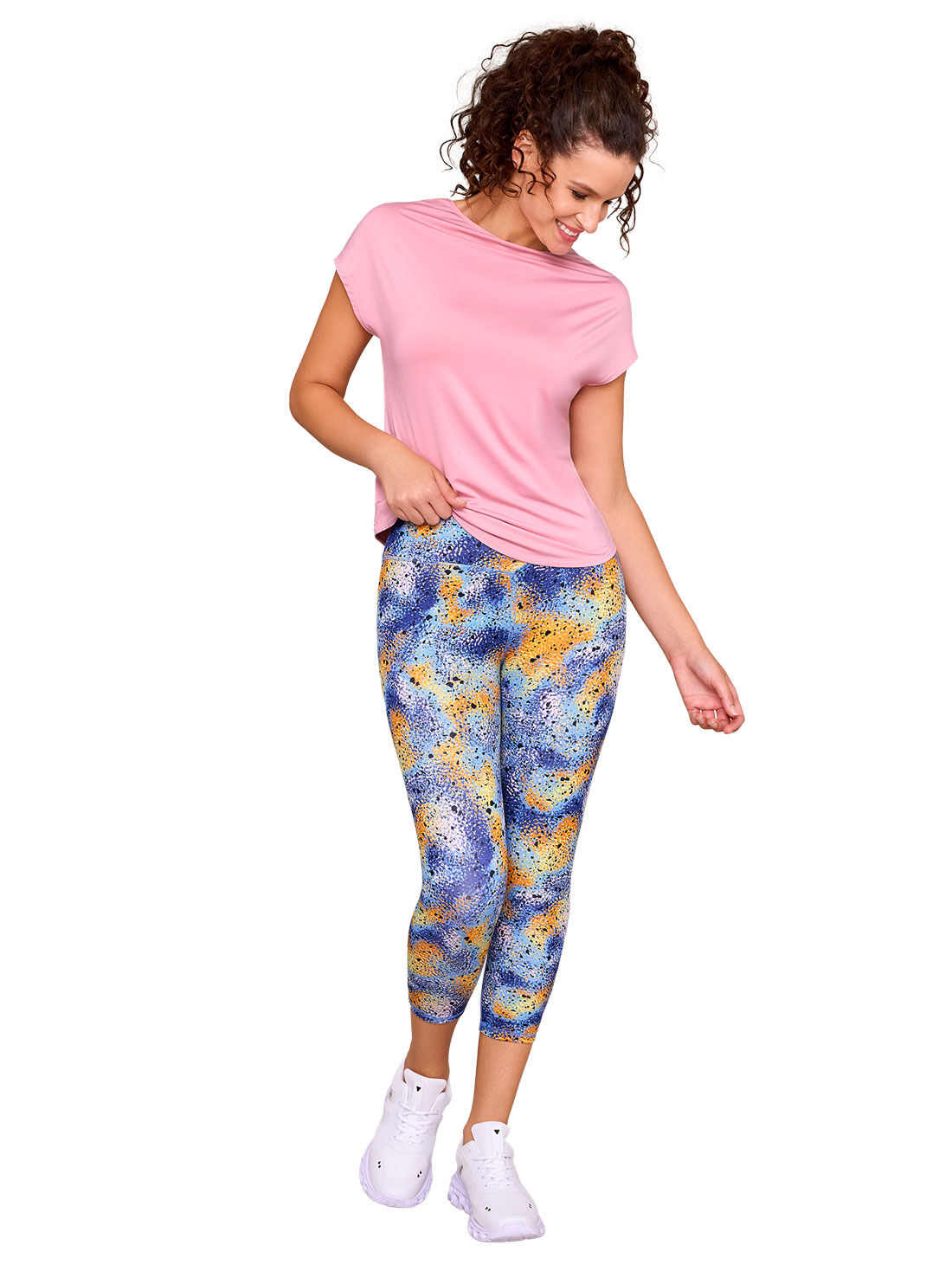 Leggings capri con pretina alta 1794