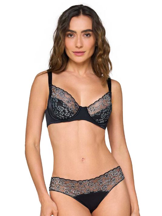 Bra cobertura completa 70134, NEGRO/GRIS REAL, hi-res