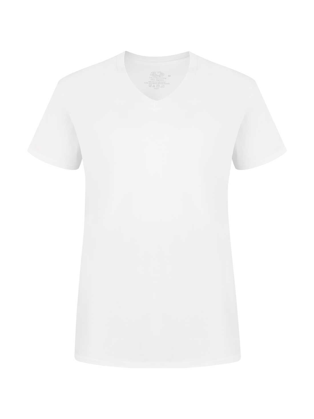 Playera cuello V Fruit of the Loom 72019, BLANCO Playera cuello V Fruit of the Loom 72019