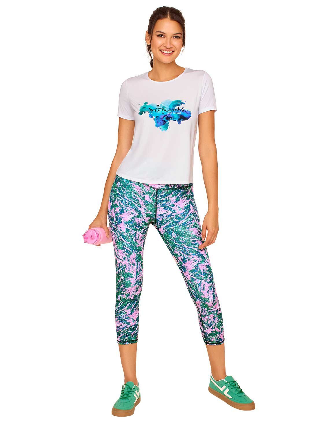 Leggings capri con pretina alta 1794