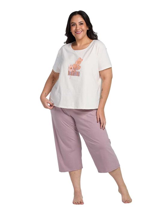 Pijama larga de algod&oacute;n 77221