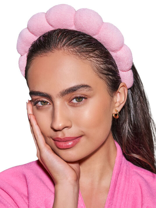 Set de diadema skincare 26055, ROSA/BLANCO, hi-res