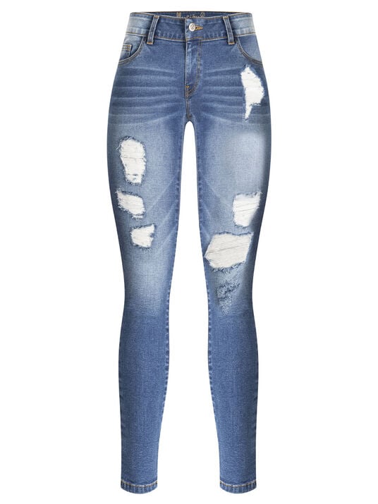Jeans con detalle desgastado 45226, MEDIO, hi-res