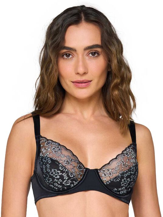 Bra cobertura completa 70134, NEGRO/GRIS REAL, hi-res