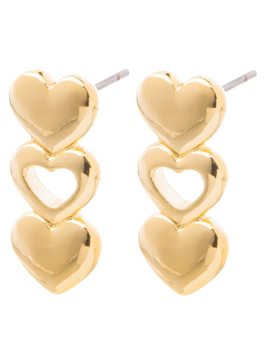 Aretes 3 Corazones 29007, ORO, hi-res