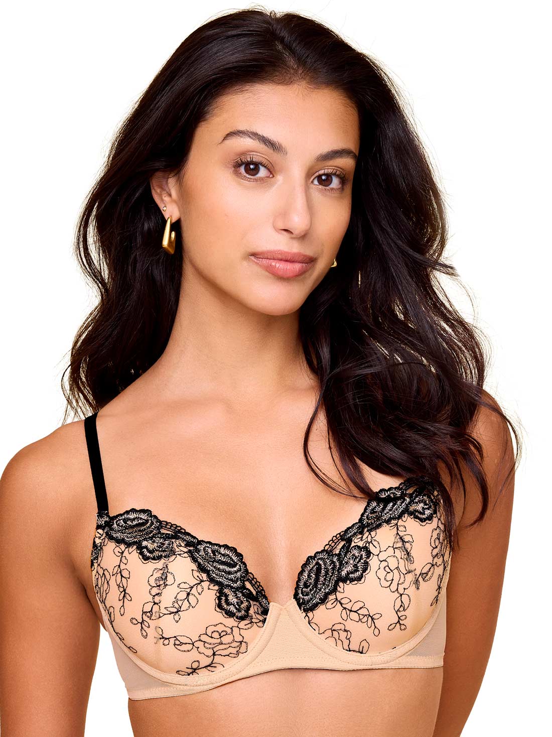 Bra demi 70136, NEGRO/NUDE III, hi-res