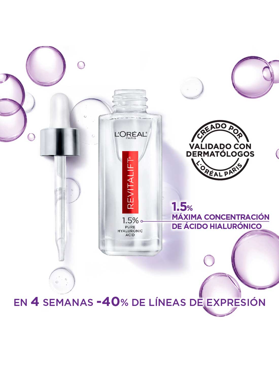 L'Oréal Paris sérum rostro revitalift ácido hialurónico 35297, ÚNICO, hi-res