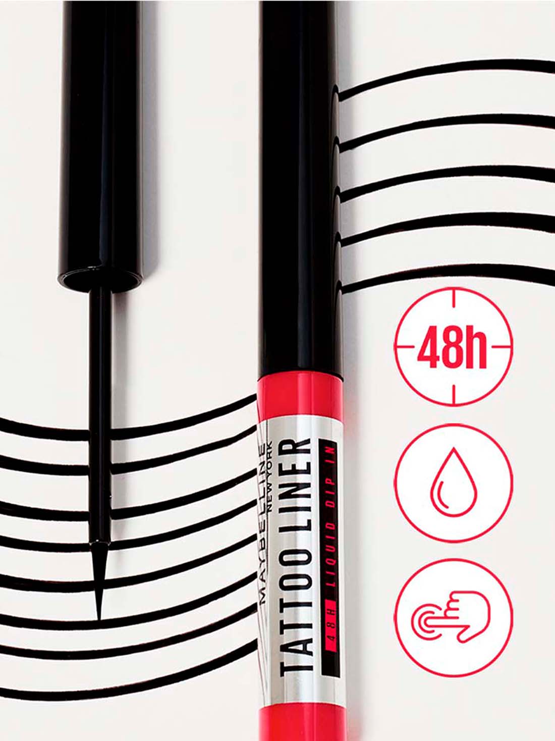 Maybelline delineador de ojos tatto liner 48h liquid 21026, BLACK, hi-res