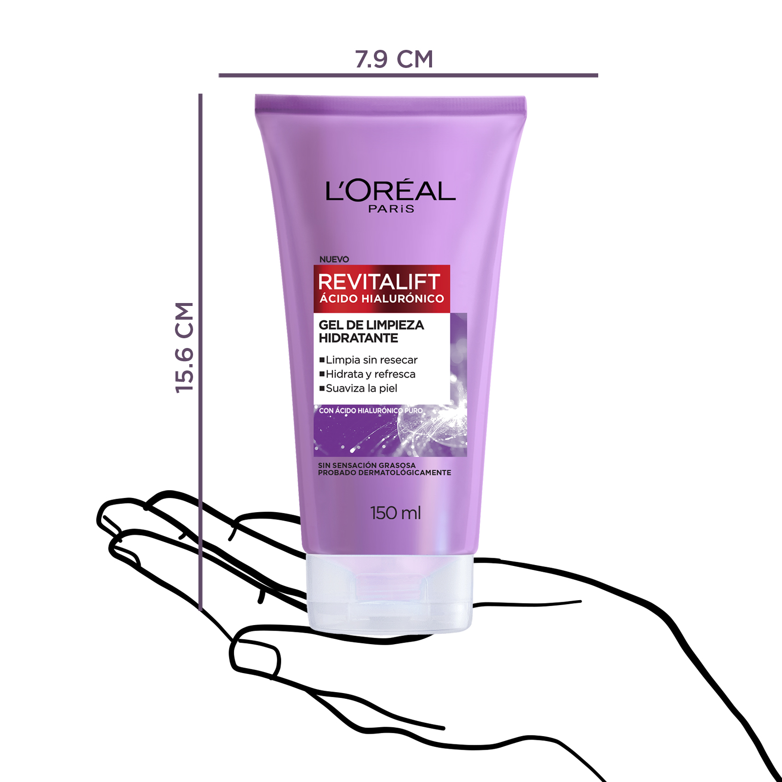 L'Oréal Paris gel hidratante revitalift ácido hialurónico  35337, ÚNICO, hi-res