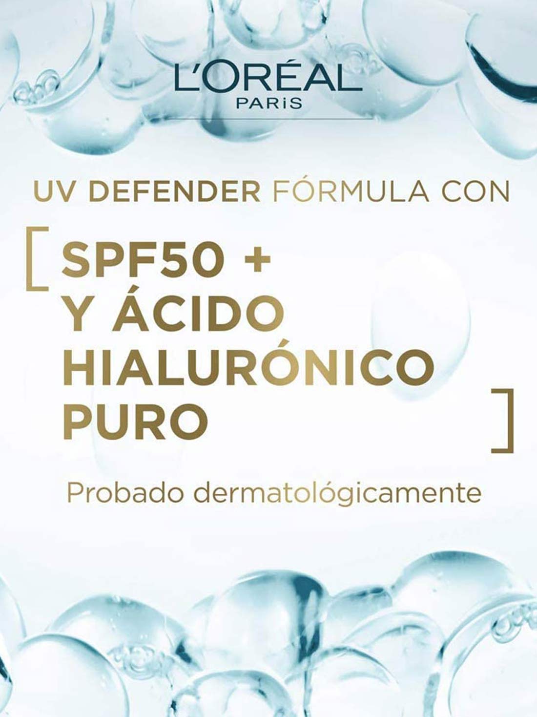 L'Oréal Paris protector UV defender FPS 50+ anti brillo tono medio  35323, ÚNICO, hi-res