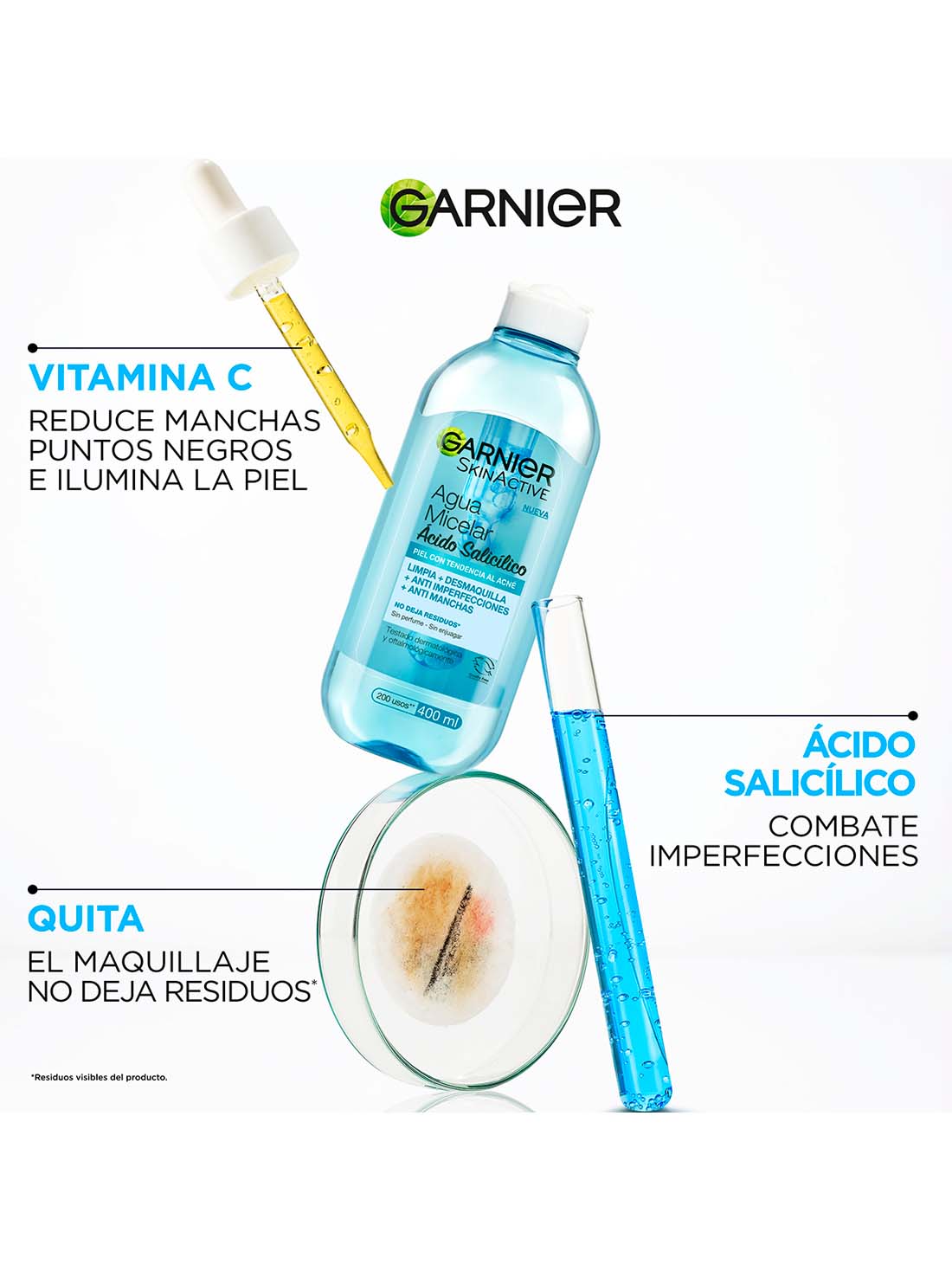Garnier agua micelar anti acne  25019, ÚNICO, hi-res