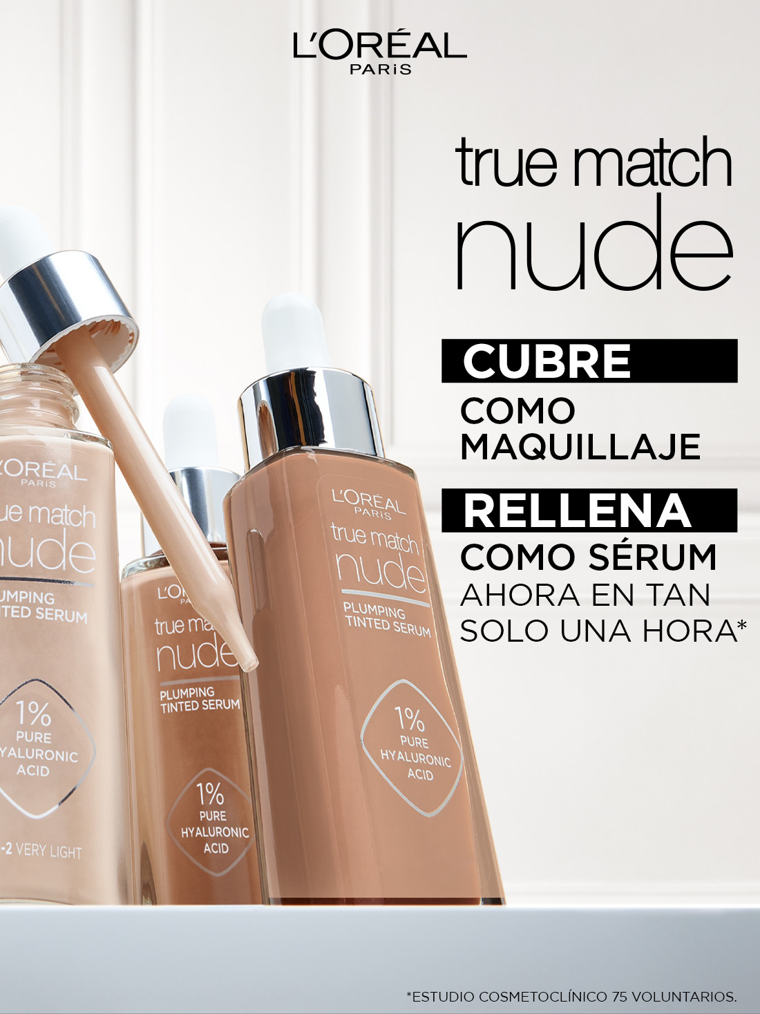 L'Oréal Paris sérum con color true match nude 22032, 2-3 LIGHT, hi-res