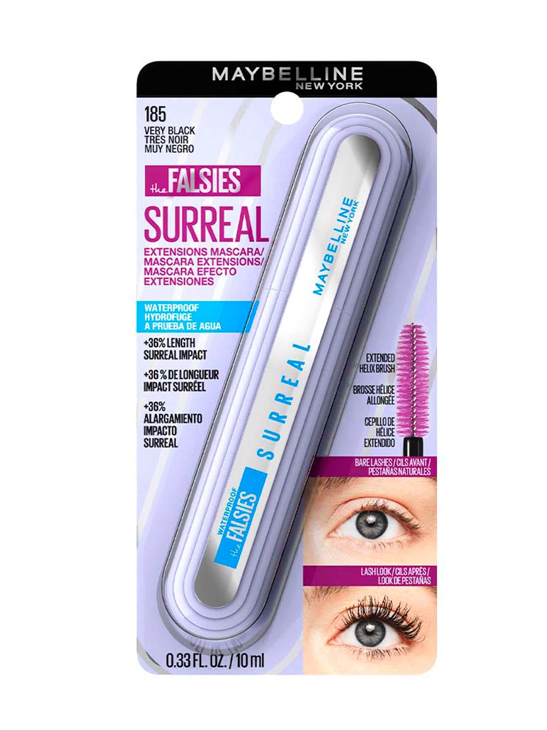 Maybellline mascara para pestañas the falsies surreal 21025, VERY BLACK WP, hi-res