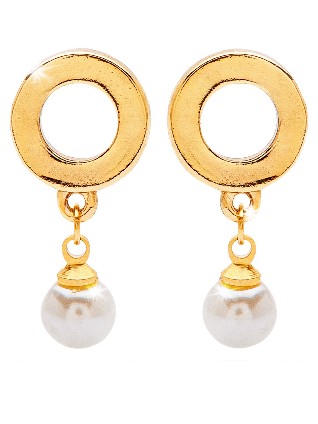 Aretes aro perla 29073, ORO, hi-res