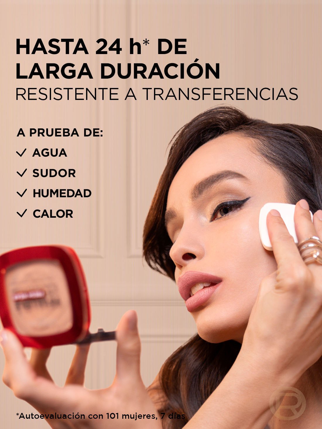 L'Oréal Paris polvo compacto infallible fresh wear 22031, 130 TRUE BEIGE, hi-res