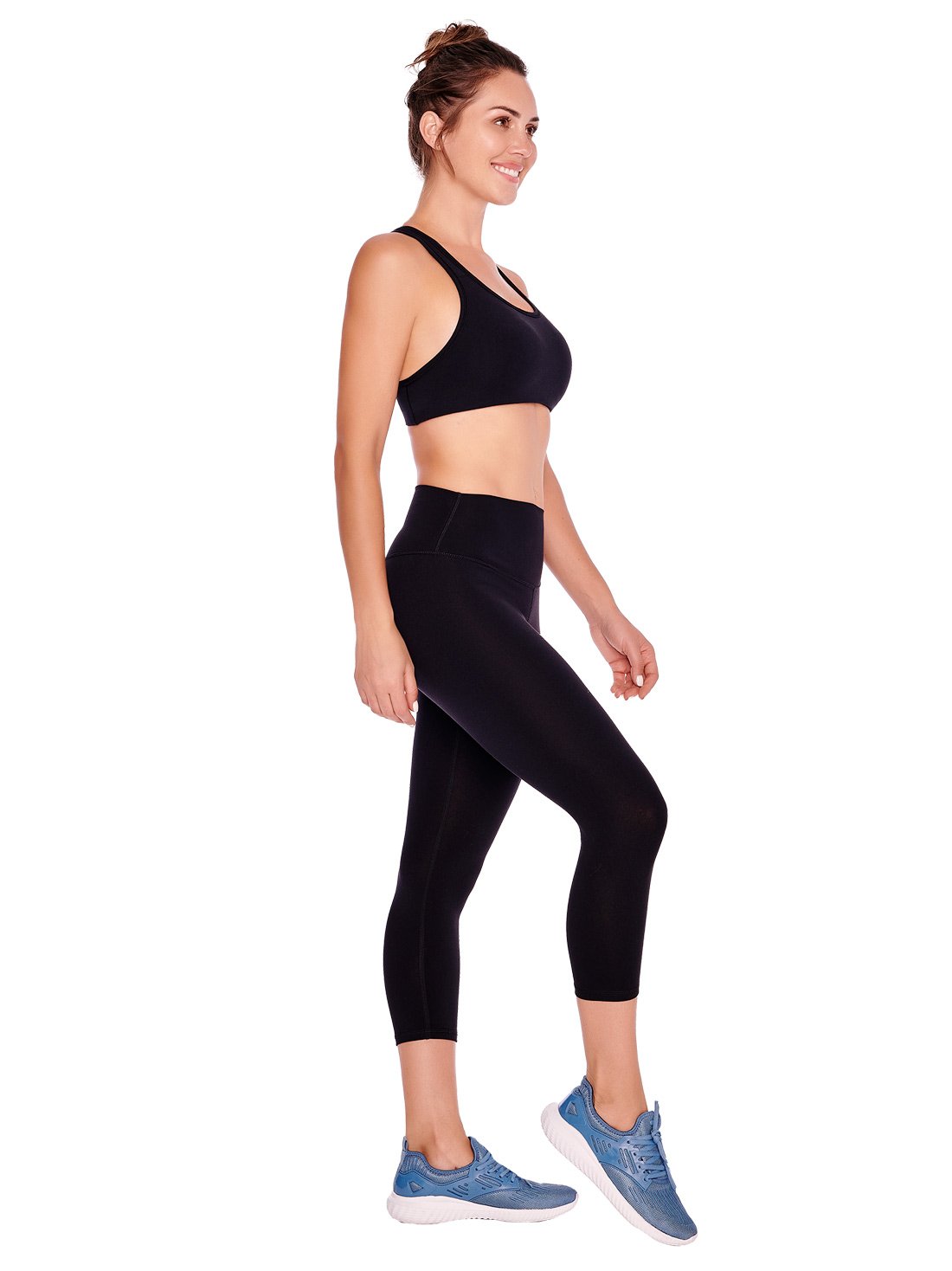 Leggings capri con pretina alta 1794, NEGRO, hi-res