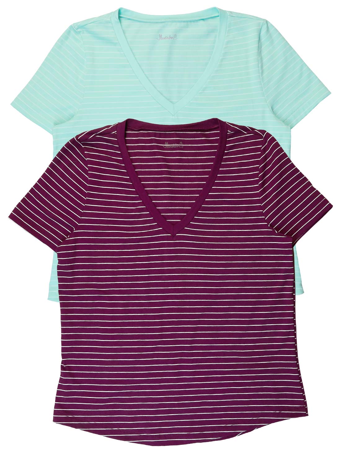 Paquete de 2 playeras 24381, MENTA PASTEL, hi-res