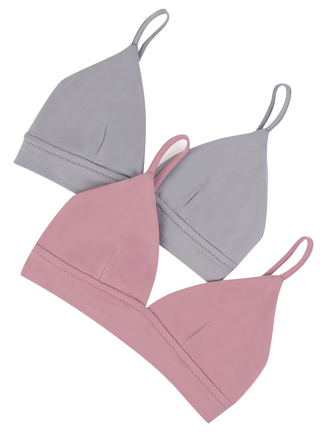 Paquete de 2 bralettes 23895, ROSA/PLATA I, hi-res